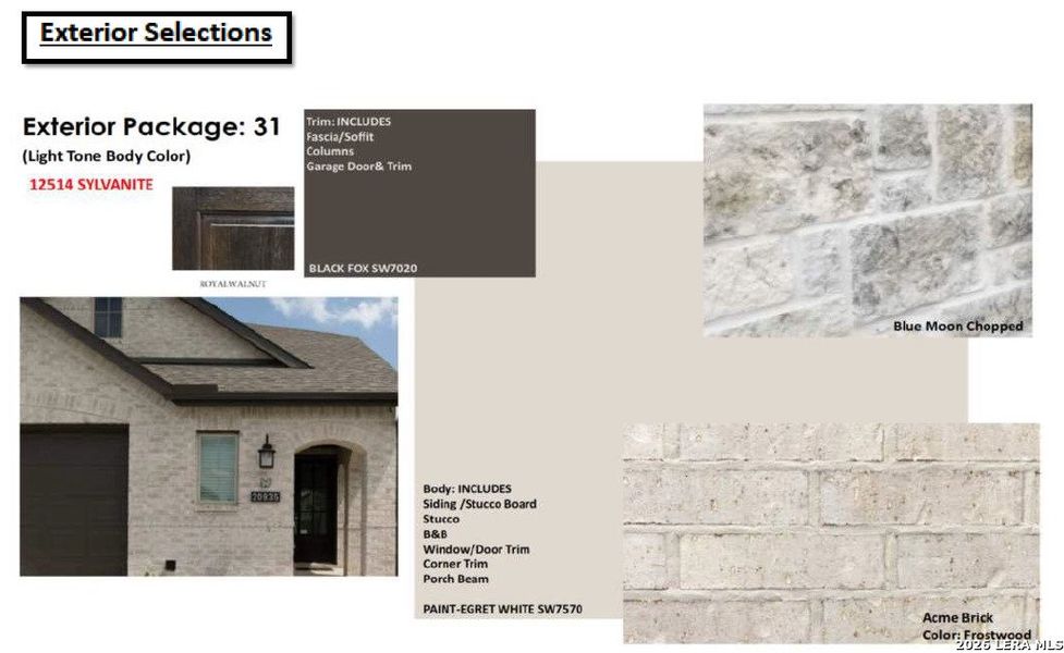 Sample of building materials used in homes in Stillwater Ranch, San Antonio (Image 4).