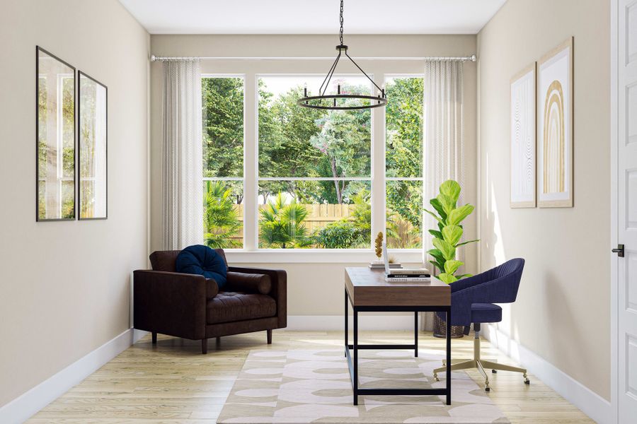 Furnished interior view inside a new home in Dunham Pointe, Cypress (Image 12).