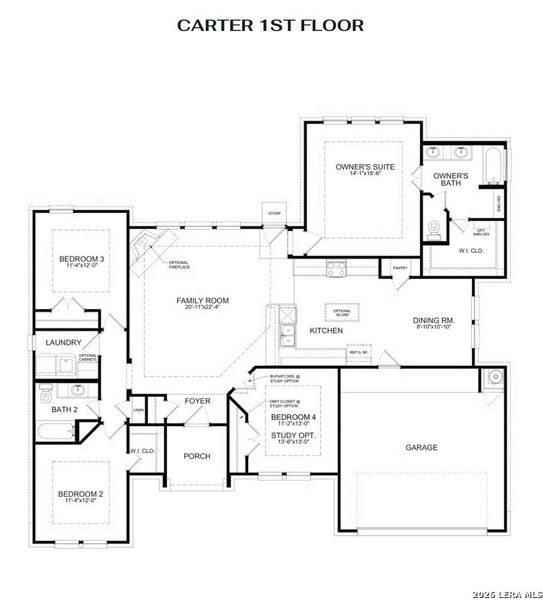 2D floor plan layout of this home in Bonita Vista, Pleasanton, TX (Image 3).