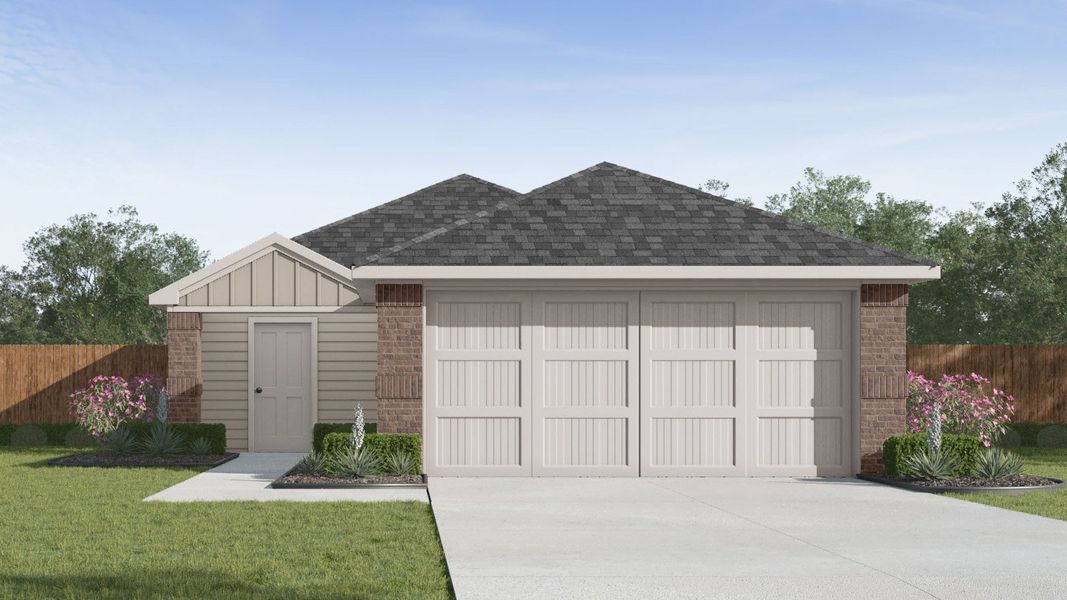 Representative exterior photo of a completed home built from the Atlanta by D.R. Horton in Mill Creek, Magnolia, TX (Image 2).