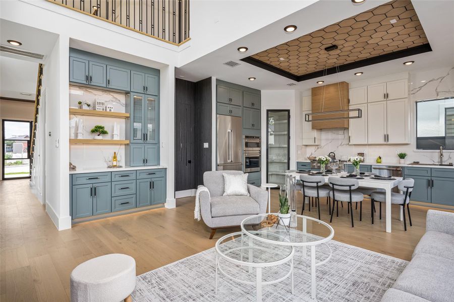 The open-concept layout effortlessly connects kitchen, living, and dining spaces—designed for today’s modern lifestyle and effortless entertaining The open-concept layout effortlessly connects kitchen, living, and dining spaces—designed for today’s modern lifestyle and effortless entertaining
