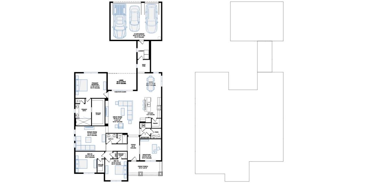 2D floor plan layout for the Daybreak by Cardel Homes in SeaFlower, Bradenton, FL (Image 7). 2D floor plan layout for the Daybreak by Cardel Homes in SeaFlower, Bradenton, FL (Image 7).