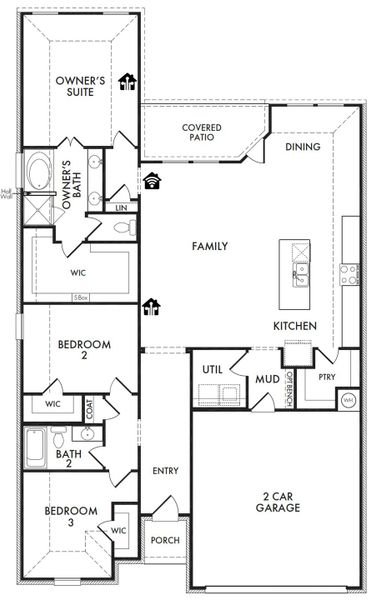 2D floor plan layout for the Chester by Impression Homes in Mercer Meadows, Royse City, TX (Image 3). 2D floor plan layout for the Chester by Impression Homes in Mercer Meadows, Royse City, TX (Image 3).