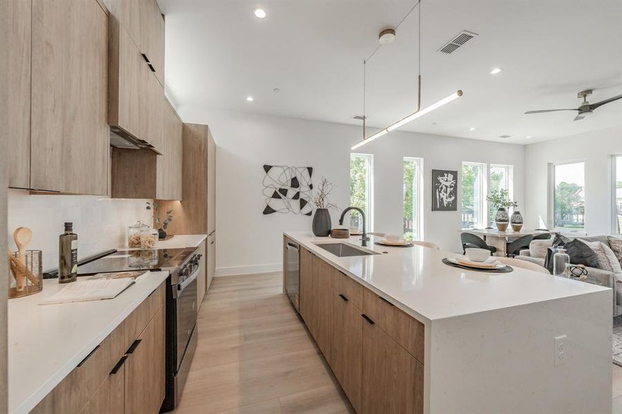 Furnished interior view inside a new home in , Dallas (Image 13).