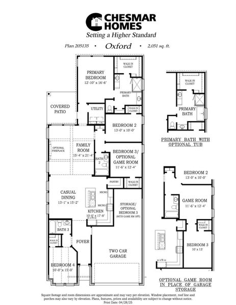 2D floor plan layout of this home in Sunterra, Katy, TX (Image 4).