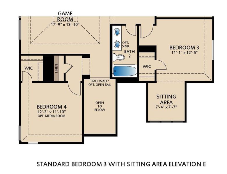 Richardson Bed 3 Sitting Area - Elevation E