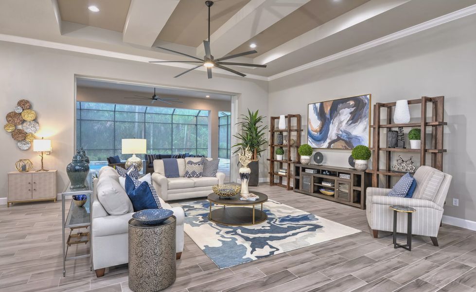 Furnished interior view inside a new home in The Reserve at Plantation Bay, Bunnell (Image 39).