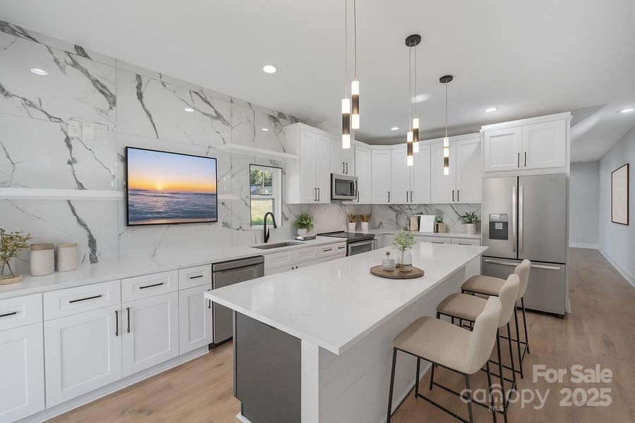 Furnished interior view inside a new home in , Hickory (Image 9).