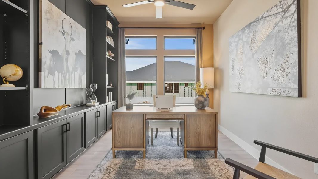 Representative furnished interior of a home built from the Melody by Chesmar Homes in Newhaven, Manor (Image 5).