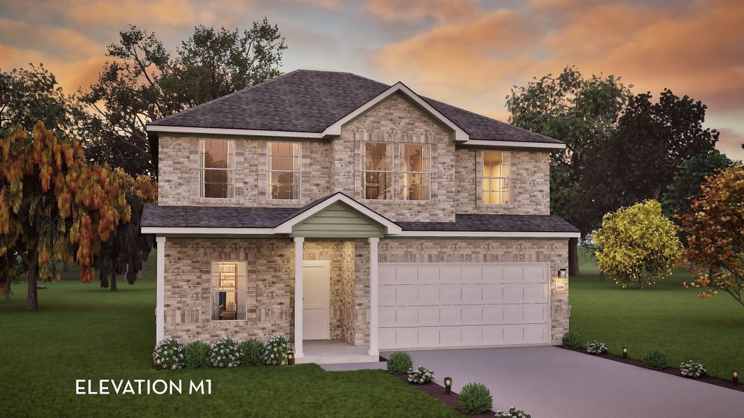 Representative exterior photo of a completed home built from the Rio Grande by CastleRock Communities in Saddlebrook Estates, Waxahachie, TX (Image 2). Representative exterior photo of a completed home built from the Rio Grande by CastleRock Communities in Saddlebrook Estates, Waxahachie, TX (Image 2).