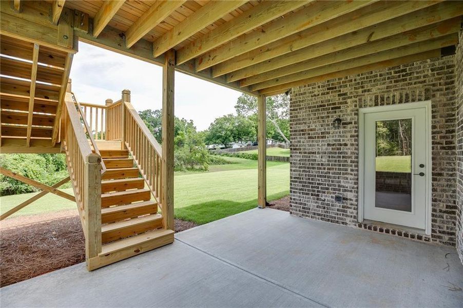 Exterior details and patio area of a home in , Buford (Image 3).