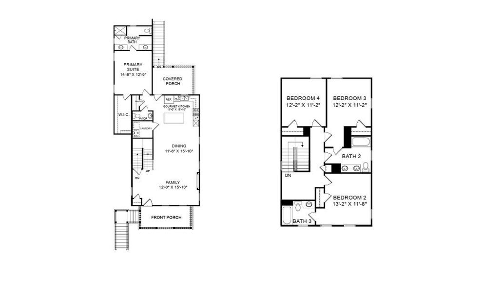 2D floor plan layout of this home in Indigo Grove Single Family Homes, Johns Island, SC (Image 3). 2D floor plan layout of this home in Indigo Grove Single Family Homes, Johns Island, SC (Image 3).