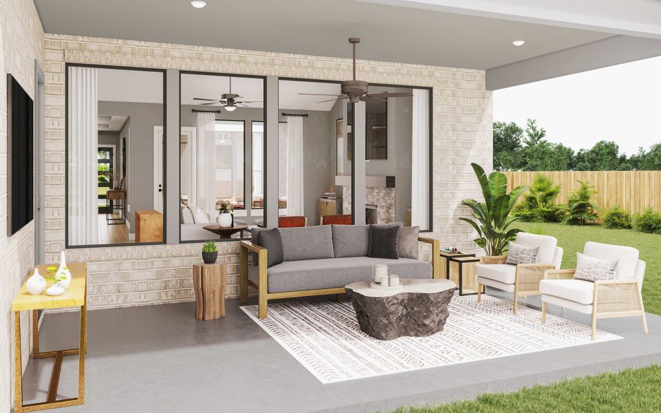 Representative exterior details of a home built from the Lisbon by Tri Pointe Homes in Legacy Grove, Montgomery (Image 3).