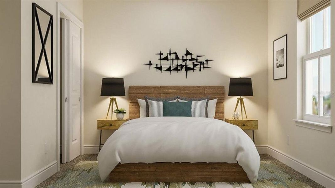 Furnished interior view inside a new home in , Clermont (Image 9).