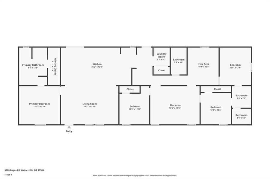 2D floor plan layout of this home in , Gainesville, GA (Image 3).
