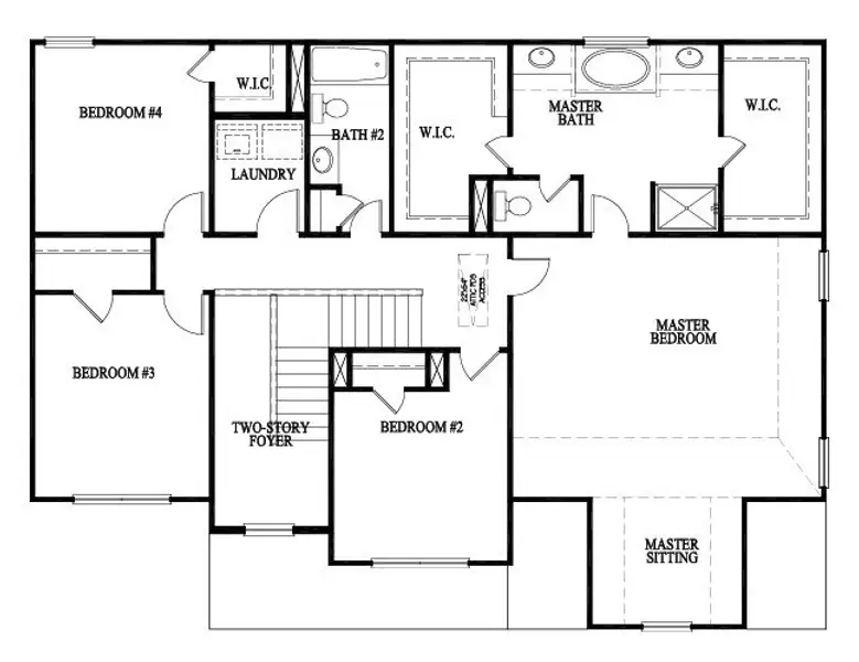 2D floor plan layout of this home in Tibet Road at Sassafras, Allenhurst, GA (Image 3).
