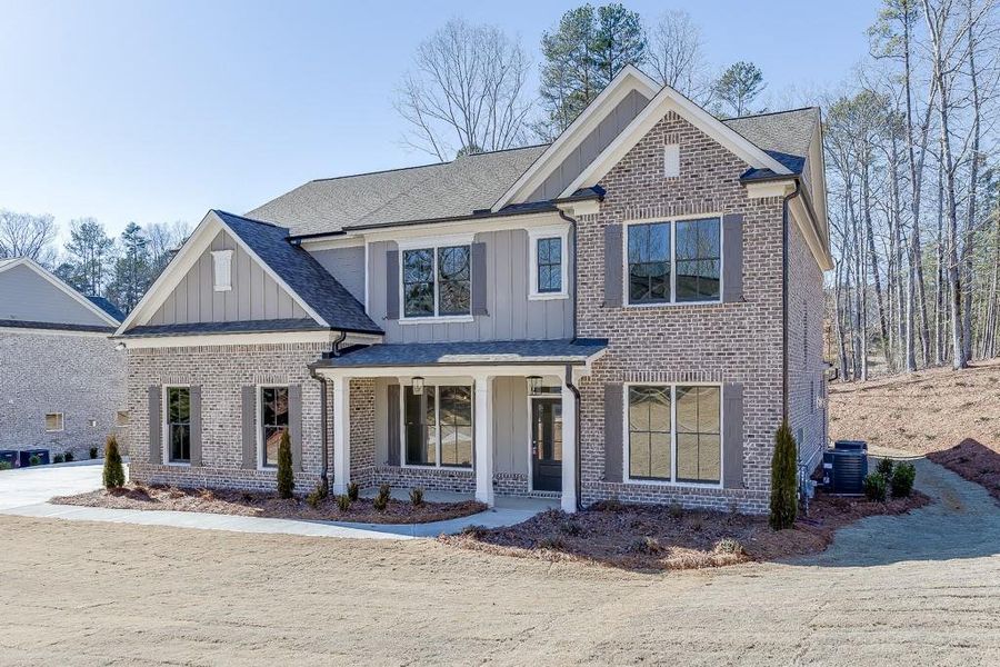 Front exterior of a new home in , Bishop, GA, highlighting curb appeal (Image 29). Front exterior of a new home in , Bishop, GA, highlighting curb appeal (Image 29).