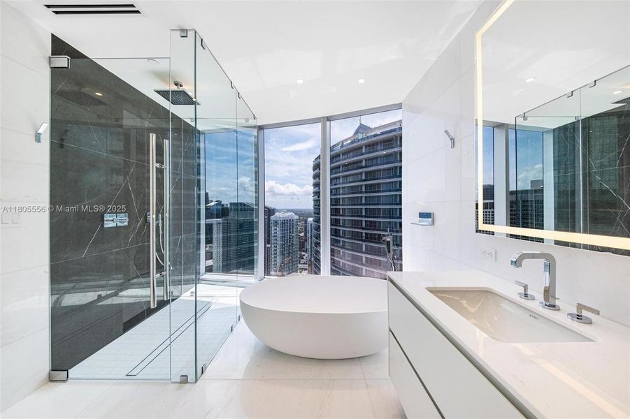Furnished interior view inside a new home in Aston Martin Residences, Miami (Image 11).