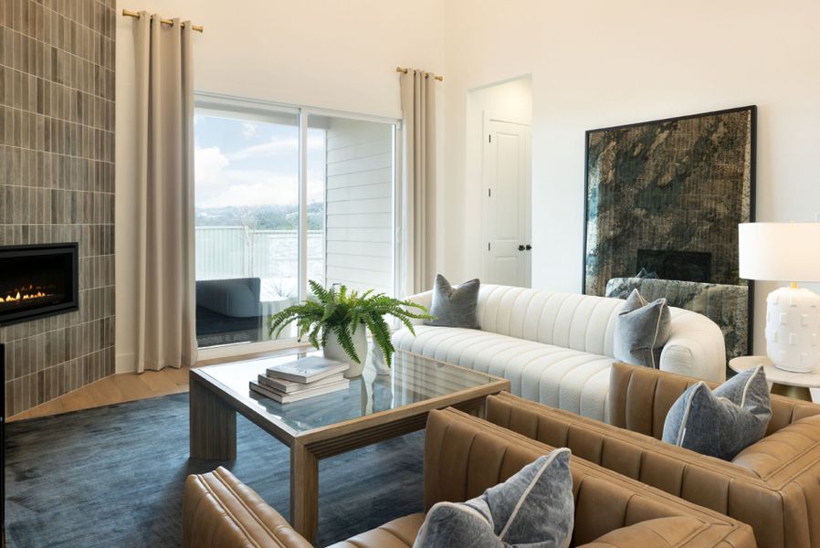 Representative furnished interior of a home built from the Iredell by Pulte Homes in Saddleback at Santa Rita Ranch, Liberty Hill (Image 12).