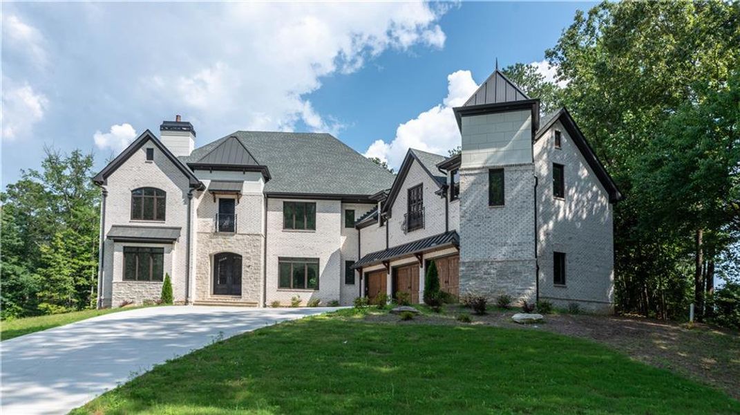 Front exterior of a new home in , Roswell, GA, highlighting curb appeal (Image 24).