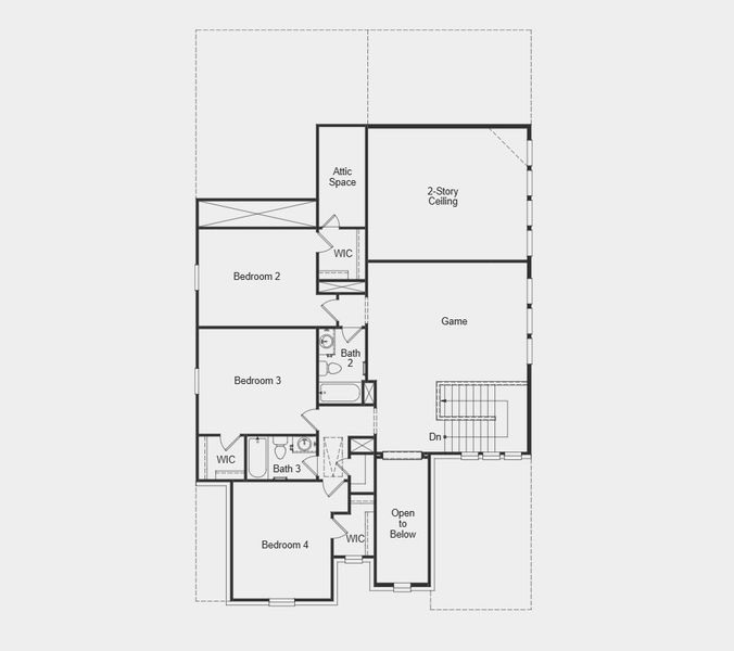 2D floor plan layout for the Bordeaux by Taylor Morrison in The Ranch at Uptown Celina 55s, Celina, TX (Image 5). 2D floor plan layout for the Bordeaux by Taylor Morrison in The Ranch at Uptown Celina 55s, Celina, TX (Image 5).