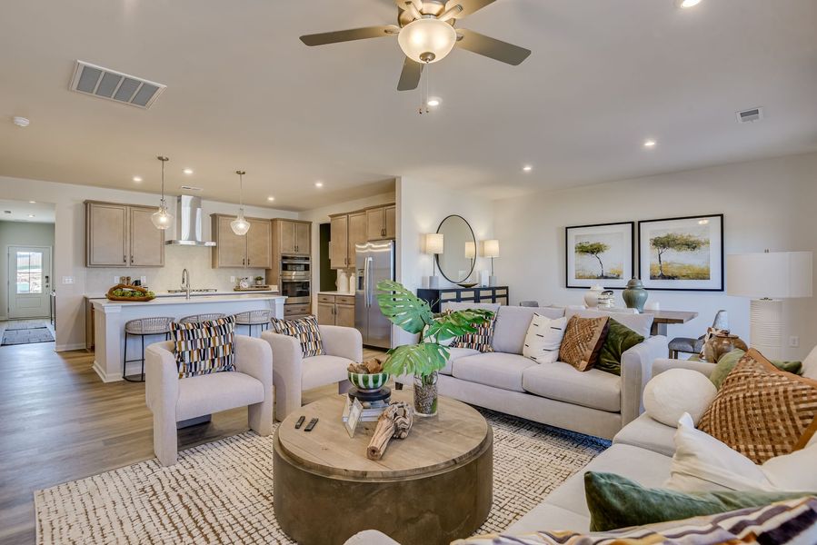 Furnished interior view inside a new home in The Beacon at Old Peachtree Single Family Homes, Lawrenceville (Image 202).