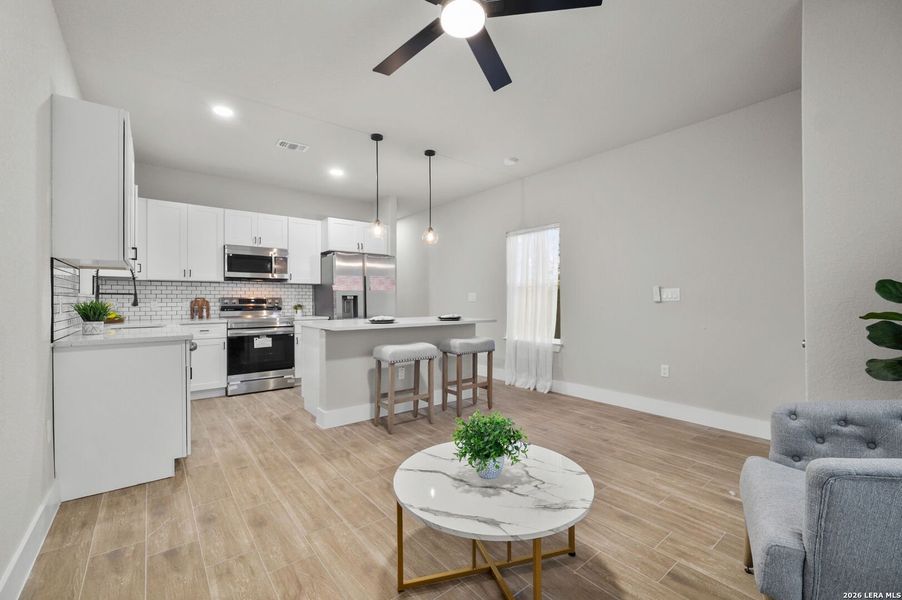 Furnished interior view inside a new home in , San Antonio (Image 6). Furnished interior view inside a new home in , San Antonio (Image 6).