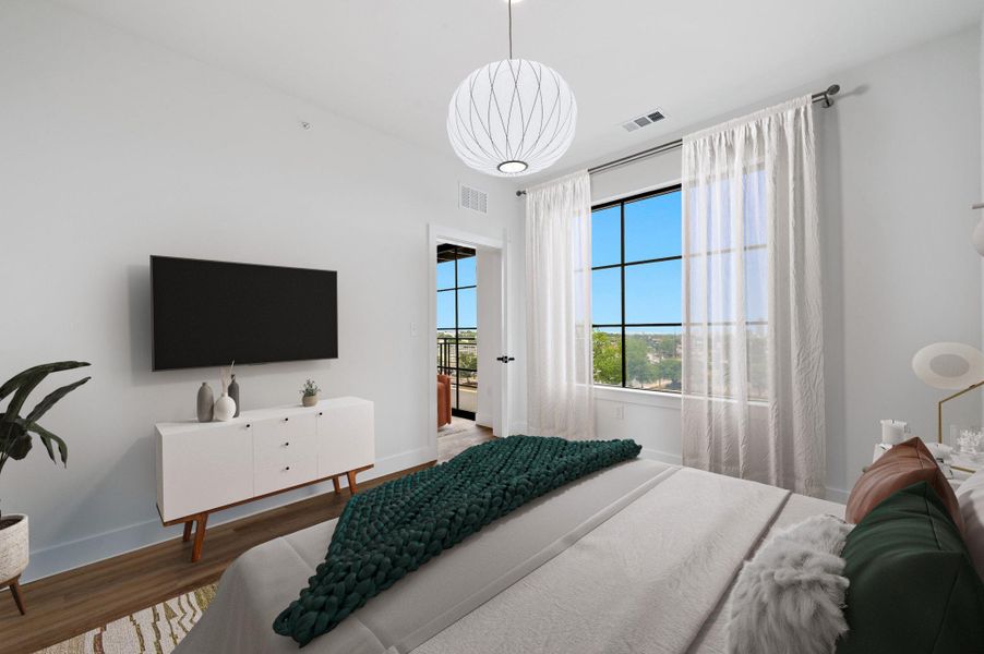 Room is virtually staged