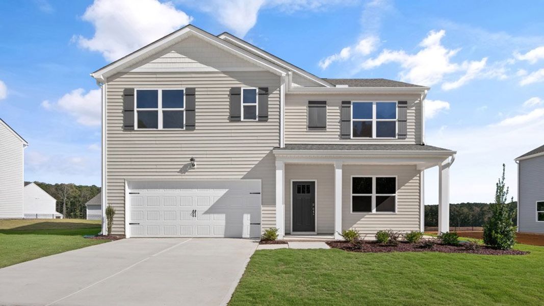 Representative exterior photo of a completed home built from the HAYDEN by D.R. Horton in Swift Creek Farm, Clayton, NC (Image 16).