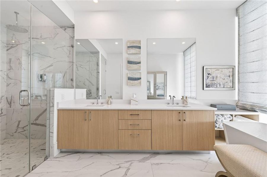 Furnished interior view inside a new home in The Dillon Buckhead, Atlanta (Image 41). Furnished interior view inside a new home in The Dillon Buckhead, Atlanta (Image 41).