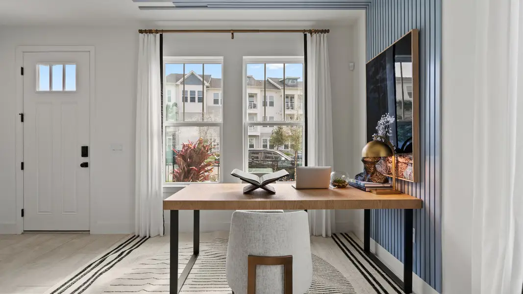 Furnished interior view inside a new home in Parkview at Hamlin, Winter Garden (Image 4).