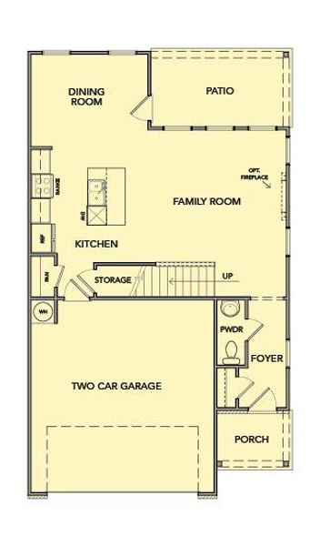 2D floor plan layout of this home in Sawmill Creek, Mableton, GA (Image 4).