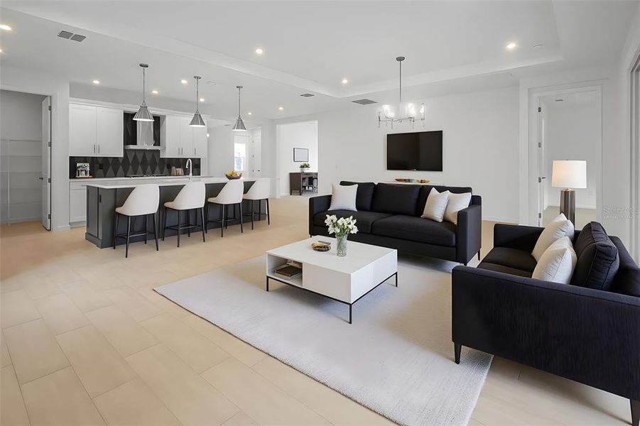 Furnished interior view inside a new home in Cresswind at Hammock Oaks, Lady Lake (Image 5).