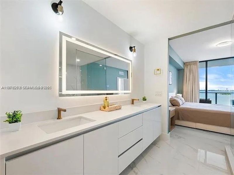 Furnished interior view inside a new home in , Miami (Image 10).