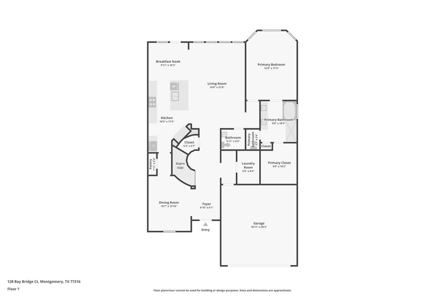 2D floor plan layout of this home in Pine Lake Cove - Classic Series, Montgomery, TX (Image 4).