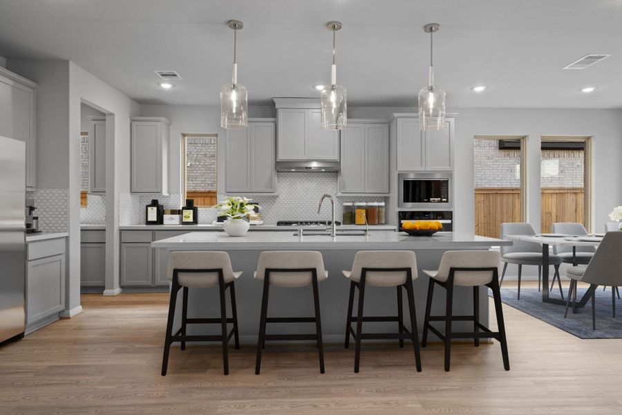 Furnished interior view inside a new home in Bridgeland 55', Cypress (Image 5).