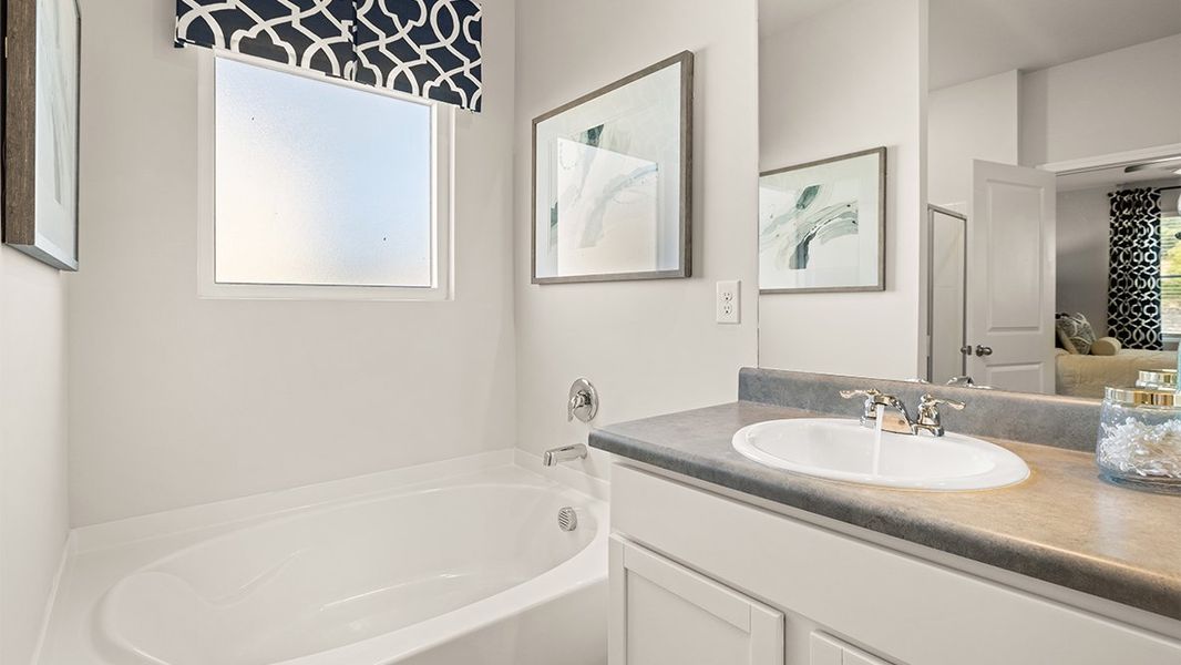 Representative furnished interior of a home built from the Elle by D.R. Horton in Highland Hills, Graniteville (Image 12). Representative furnished interior of a home built from the Elle by D.R. Horton in Highland Hills, Graniteville (Image 12).