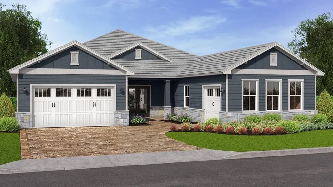 Representative exterior photo of a completed home built from the Waverly by Colen Built Development, LLC in On Top of the World Communities, Ocala, FL (Image 2). Representative exterior photo of a completed home built from the Waverly by Colen Built Development, LLC in On Top of the World Communities, Ocala, FL (Image 2).