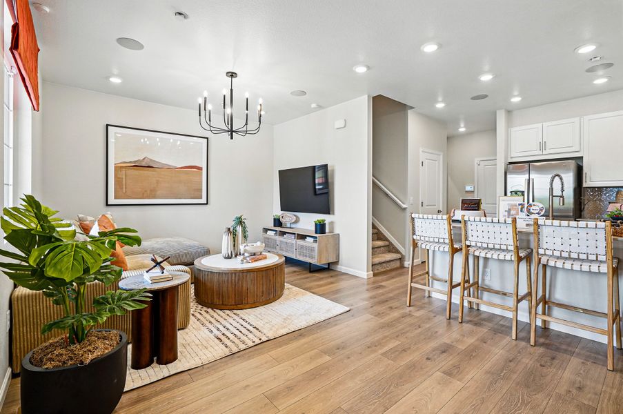 Representative furnished interior of a home built from the Backcountry by Taylor Morrison in Parterre Townhomes - The Westerly Collection, Thornton (Image 11).