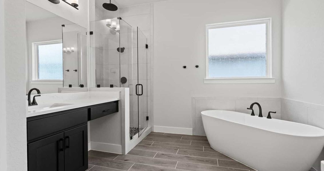 Furnished interior view inside a new home in Village at Three Oaks, Seguin (Image 9).