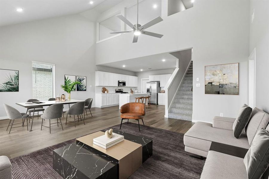 Open Floor Plan in the Winters home plan by Trophy Signature Homes – REPRESENTATIVE PHOTO