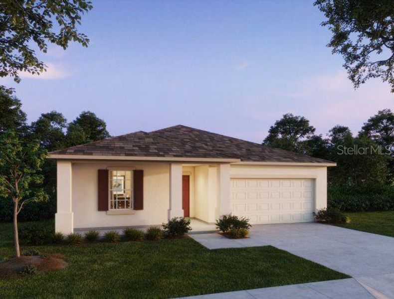 Front exterior of a new home in , Dundee, FL, highlighting curb appeal (Image 2). Front exterior of a new home in , Dundee, FL, highlighting curb appeal (Image 2).