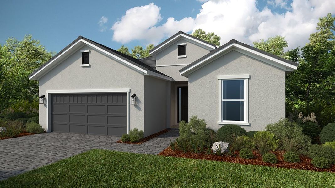 Representative exterior photo of a completed home built from the Monte by Taylor Morrison in Esplanade at Cammaray Lakewood Ranch, Sarasota, FL (Image 21). Representative exterior photo of a completed home built from the Monte by Taylor Morrison in Esplanade at Cammaray Lakewood Ranch, Sarasota, FL (Image 21).