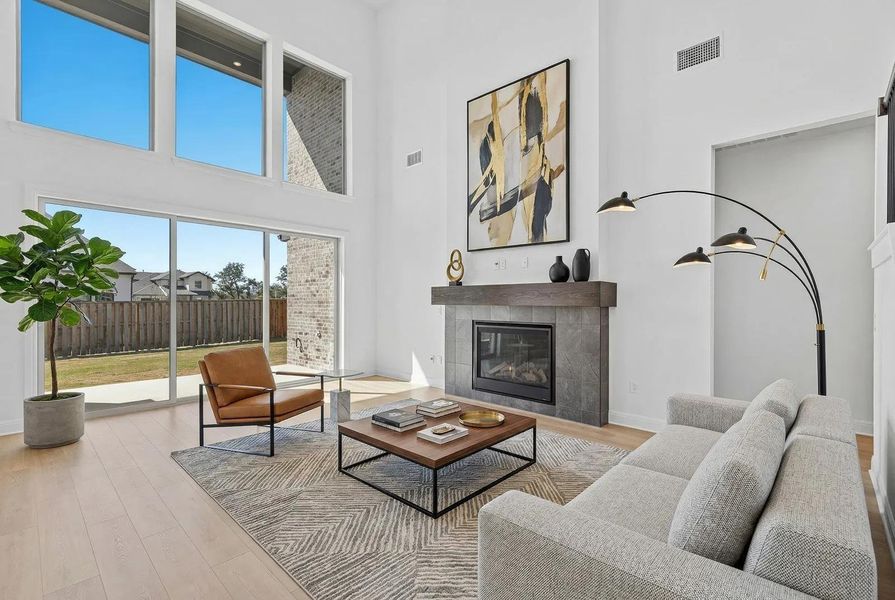 Furnished interior view inside a new home in Parmer Ranch 60, Georgetown (Image 8).