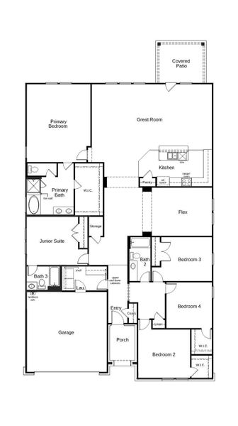 2D floor plan layout of this home in Heartland Signature, Heartland, TX (Image 3). 2D floor plan layout of this home in Heartland Signature, Heartland, TX (Image 3).