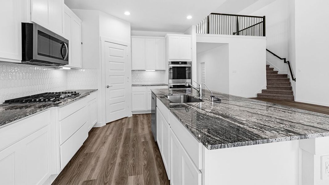 Furnished interior in a model home at Davis Harbor in League City (Image 17).