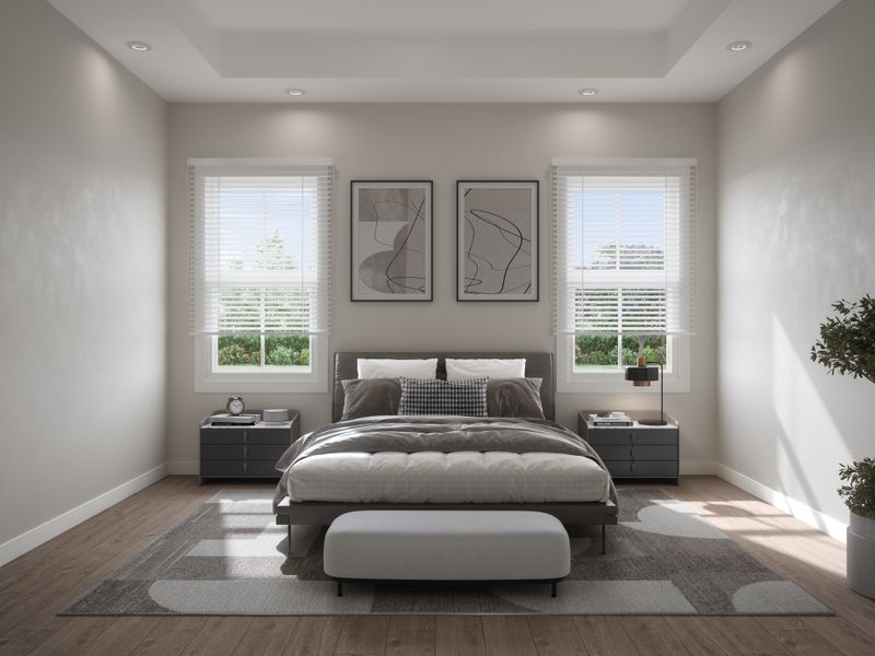 Wellington | DSLD Homes | Floorplan | Primary Bedroom Rendering