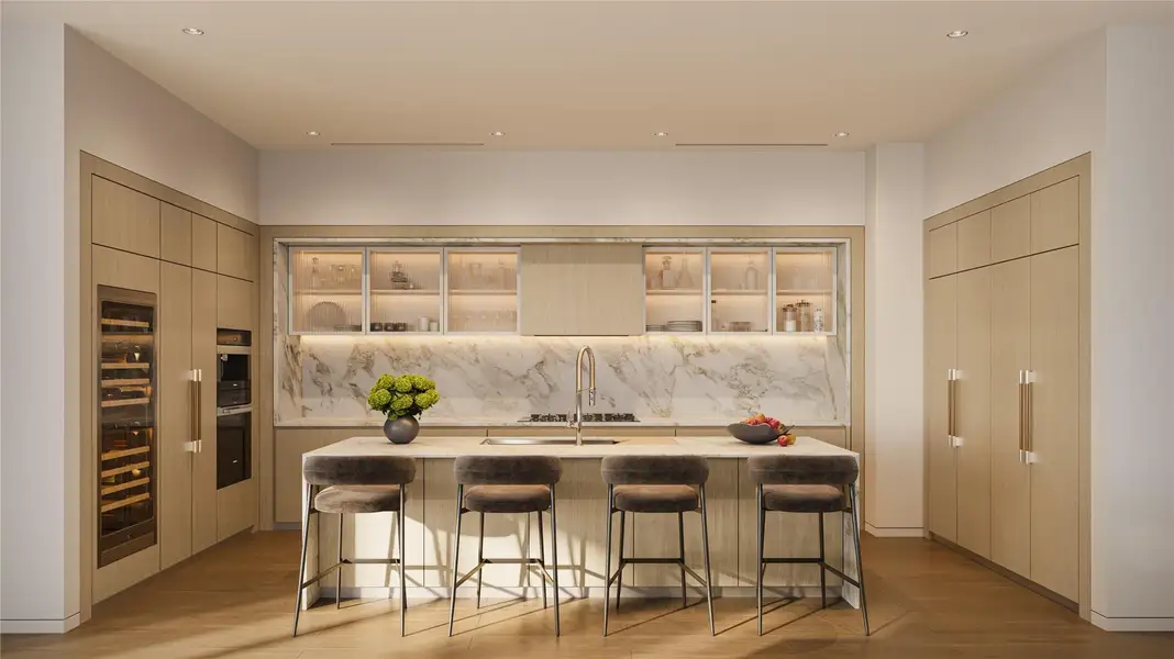 Kitchen Featuring the Natural Color Scheme Selection.