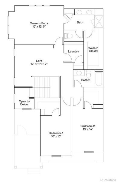 2D floor plan layout of this home in Parterre, Thornton, CO (Image 2).