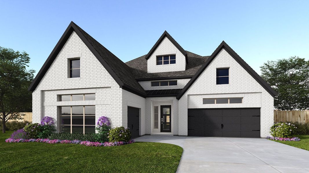 Representative exterior photo of a completed home built from the 534A by Britton Homes in Fields 60', Frisco, TX (Image 5). Representative exterior photo of a completed home built from the 534A by Britton Homes in Fields 60', Frisco, TX (Image 5).